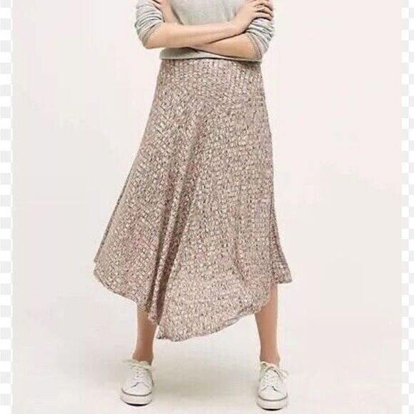 Anthropologie Dresses & Skirts - Vanessa Virginia Anthropologie NWT Asymmetric Midi Lined Spring Skirt Women XS